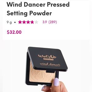 WHATS UP BEAUTY Wind Dancer Pressed Setting Powder LIGHT New in Box